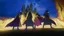 Placeholder: Adventurer party of four people, standing before a castle
