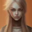 Placeholder: Fantasy setting, woman, two hues of hair, orange and white, more white hair, more orange hair, more orange hair, more white hair