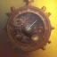 Placeholder: Steampunk clock face,steampunk center composition, ultra realistic, shiny, smooth, studio quality, octane render, Surrealism, Triadic colour scheme,glow-stick, ambient lighting,nightclub lighting, polaroid, 100mm, --ar 1:1 --v4