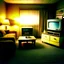 Placeholder: Liminal living-room, odd, blurred, 1990's computer image, nostalgia