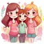 Placeholder: trio girl friendship