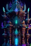 Placeholder: Expressively detailed and intricate 3d rendering of a hyperrealistic “neon ancient temple”: front view, shinning neon, tribalism, pillar, gothic, shamanism, cosmic fractals, dystopian, dendritic, stylized fantasy art by Kris Kuksi, mati klarwein, artstation: award-winning: professional portrait: atmospheric: commanding: fantastical: clarity: 16k: ultra quality: striking: brilliance: stunning colors: amazing depth: masterfully crafted.