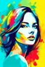 Placeholder: modern abstract woman painting vector