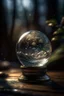 Placeholder: My Soul, Guide, Galactic - that will represent the Higher self and the lineage of the light inside a boat crystal ball hanging from a tree in the mountain , shot on Hasselblad h6d-400c, zeiss prime lens, bokeh like f/0.8, tilt-shift lens 8k, high detail, smooth render, down-light, unreal engine, prize winning