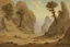 Placeholder: trees, rocks, alien landscape, space and philosophic influence, ludwig dettman and friedrich eckenfelder impressionism painting