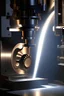 Placeholder: mori seiki sl 300 CNC lathe light on the background,cinematic light