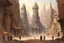 Placeholder: Picture of a dogon city. concept art in the style of Alan lee d&d larry elmore greg rutkowsky john howe william morris william turner hayao miyasaki