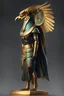 Placeholder: Egyptian god Horus side profile, full body shot, light, intricate, elegant, volumetric lighting, digital painting, highly detailed, artstation, sharp focus, illustration, (intricate details), elegant, wise, beautiful, cinematic lighting