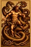 Placeholder: Hercules fighting the hydra in the style of alchemical art