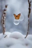 Placeholder: butterflies and bubbles in the snow