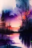 Placeholder: watercolor paint twilight