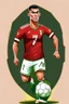 Placeholder: Cristiano Ronaldo Portuguese football player cartoon 2d