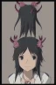 Placeholder: a young gothic demon girl with horns