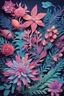 Placeholder: Paper craft in the style of plants and flowers by Ernst Haeckel Maria Sibylla Merian. Tristan Eaton, Victor Ngai, Artgerm, Ras, Ross Rees, Katie Butcher, Hajime Sorayama, Greg Toccini, Virgil Finley, Science fiction, Colors, Neon lighting. Digital painting, Pixiv, Ilya Kuvshinov, Neon lights, 3D , Perspective