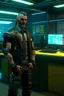 Placeholder: Bodyguard from Cyberpunk 2077 in the office