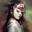 Placeholder: girl with a mask orawinditionalatterns