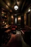 Placeholder: Please make a entrance of speakeasy harry potter hidden bar concept called the Wizard's Lounge that inspired by clandestine bars of the prohibition era, offer exclusivity and sophistication atmosphere, in soho london but with a knockturn alley harry potter concept. These hidden gems offer a retreat from the ordinary, with secretive entrances and retro decor transporting patrons to a bygone era.