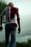 Placeholder: realistic image, joe biden zombie, zombie posing, arm cut and bleeding, amputated leg, night, walking with a limp, waist up view, dark ambient, highly detailed, sky background, concept art, unreal engine 5, god rays, ray tracing, RTX, lumen lighting, ultra detail, volumetric lighting, 3d, finely drawn, high definition, high resolution.