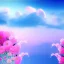 Placeholder: beautiful dream, mystical, cascades, delicate flowers, masterpiece, pastel colors, blue river, pink clouds,8k