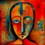 Placeholder: Woman with mask. Modifiers: intricate portrait colourful surreal SALVADOR DALI Paul Klee W
