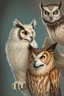 Placeholder: owl and wolf