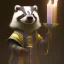 Placeholder: a cute litte badger wearing Hanfu, holding a large candle, BK complex detail, cinema, reality, detail, octane rendering, stoic cinematic 4k epic detailed photograph shot on kodak detailed bokeh cinematic hbo dark moody 8k, 85mm f/16 by leica