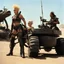 Placeholder: [high res photo of a movie by Ray Harryhausen] middle way between Tank Girl and Mad Max