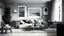 Placeholder: Living room interior with gray