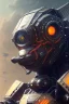 Placeholder: a beautiful full frame portrait digital painting of futuristic tankpunk robot, wide angle view, close-up, macro lens, centered camera, titanium accents, intricate details, small minutiae, tiny features, particulars, colorful, 8k, least ambient occlusion, volumetric lighting, volumetric clouds, ice all over the body, ice spicks on the back