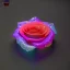 Placeholder: transparent multicolor crystal rose leaf