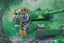 Placeholder: masterpiece, high detail, best quality, Tiger Tank, green paint, comic style