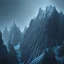 Placeholder: 3d design of a mountain in the rain close up