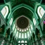 Placeholder: A Dark Green, Light Green & White Aesthetic Looking Islamic Architecture Mosque Interior Crafting Pattern.