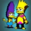 Placeholder: Bart Simpson meets Wednesday Addams