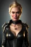 Placeholder: Cersei Lannister as evil queen in black leather, busty, cleavage, curvy, lena headay, angry, stern look. character design by cory loftis, fenghua zhong, ryohei hase, ismail inceoglu and ruan jia. unreal engine 5, artistic lighting, highly detailed, photorealistic, fantasy