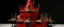 Placeholder: A dark red volcanic iron castle with spikes designed in Chinese paper art painted by Piet Mondrian