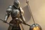 Placeholder: shining medieval knight armor pieces, majestic, great pose, realistic, detailed, metallic, digital painting, Unreal Engine 5