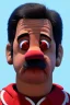 Placeholder: Waist up muppet Portrait, Nicolas maduro us muppet doll, Venezuelan president, tracksuit red blue and yellow, mustache, photo studio, red background, unreal engine 5, concept art, art station, ray tracing, lumen lighting, ultra detail, volumetric lighting, 3d.