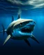 Placeholder: big shark in the Ocean 8k