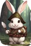 Placeholder: Cute chubby bunny floppy ears adventurer dnd art realism