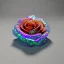 Placeholder: transparent multicolor crystal rose leaf