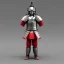 Placeholder: Samurai, 3d, très détaillé, corps de lion, anthropomorphique, armure argent et rouge