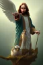 Placeholder: jesus as a bird, volumetric fog, 4k, trending art, depth of field, radiosity