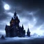 Placeholder: nightsky, blue, black, fields, abandoned buildings, ruins, cottage, gothic castle, metal, gold,