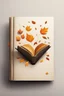 Placeholder: square logo , landscape with leaf fall, flying leaves in the book