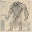 Placeholder: ConceptSheet: AD&D monster phantom shocker, with statistics [by Moebius]