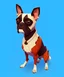 Placeholder: Cute dog, one colour background