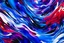 Placeholder: This image is a digital abstract watercolor painting featuring vibrant, fluid brushstrokes in shades of blue, purple, red, and black. The composition is dynamic, with swirling, jagged shapes forming a sense of movement and energy. The background is stark white, enhancing the vivid colors and contrasts. The texture is smooth, with some areas more densely painted than others, creating depth and dimension. The painting evokes a sense of spontaneity and freedom, reminiscent of expressionist art