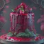 Placeholder: killer cake, blood, guts, intricate, darkred tones, nature, plants, ultra-detailed, iridescent, intricate shadows, Octane render, hyper-realistic, 8K, intricate textures, subsurface scattering,