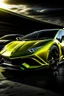 Placeholder: A sleek (((Lamborghini))) with its iconic profile and cutting-edge design juxtaposed against a powerful (((Dodge Charger))), featuring a bold grille and muscular contours